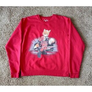 Star Fox Sweatshirt Men's Small Red Long Sleeve